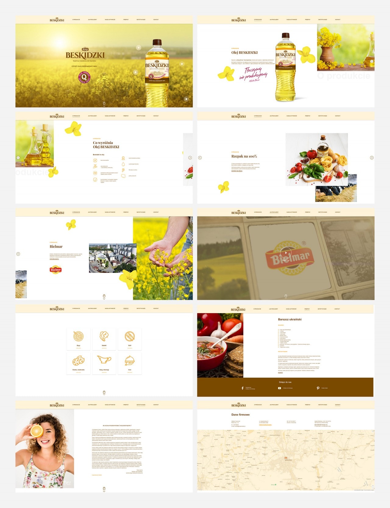 Olej Beskidzki podgląd widoku na laptopie