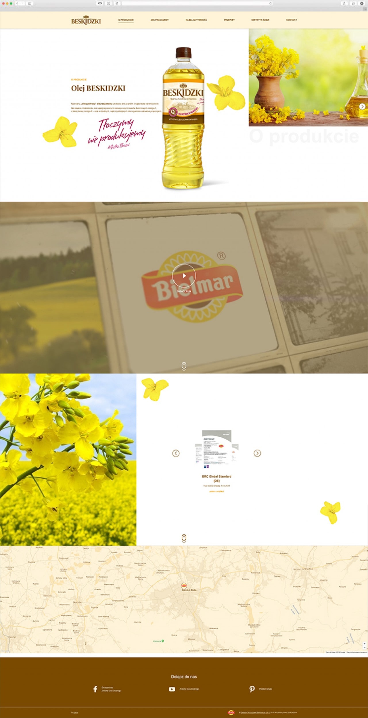 Olej Beskidzki podgląd widoku na laptopie